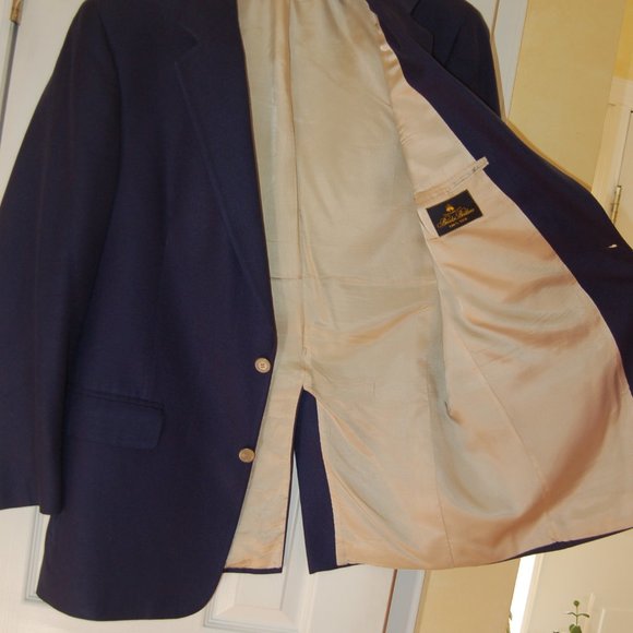 Brooks Brothers 2 Button Silk Royal Blue Blazer - Picture 5 of 8